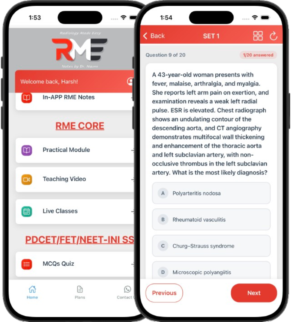 RME Radiology MCQ Module